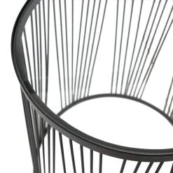 Brand new 🤩 Black Metal Contemporary Accent Table, 22" x 18" x 18" by Ivory and Iris 🤩 -Cheap Ivory and Iris Store D612340S 4