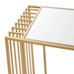 Flash Sale ⌛ Set of 2" Gold Metal Contemporary Accent Table, 22" x 26" x 14" by Ivory and Iris 🔥 -Cheap Ivory and Iris Store D612341S 4