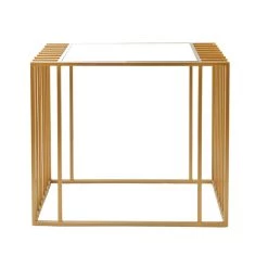 Flash Sale ⌛ Set of 2" Gold Metal Contemporary Accent Table, 22" x 26" x 14" by Ivory and Iris 🔥 -Cheap Ivory and Iris Store D612341S 5