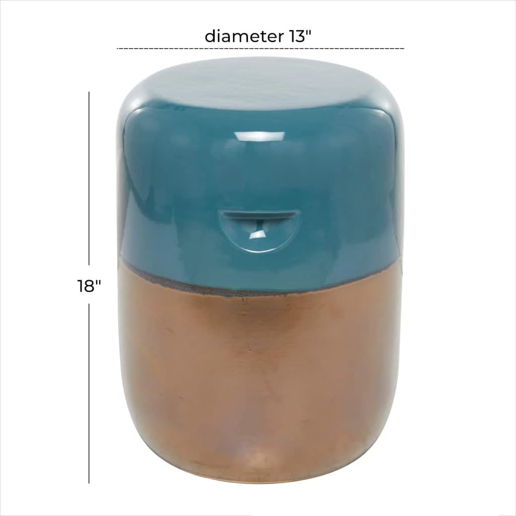 Budget π Blue Stoneware Contemporary Accent table 13" x 13" x 18" by Ivory and Iris βοΈ 5 Budget π Blue Stoneware Contemporary Accent table 13" x 13" x 18" by Ivory and Iris βοΈ - Image 5