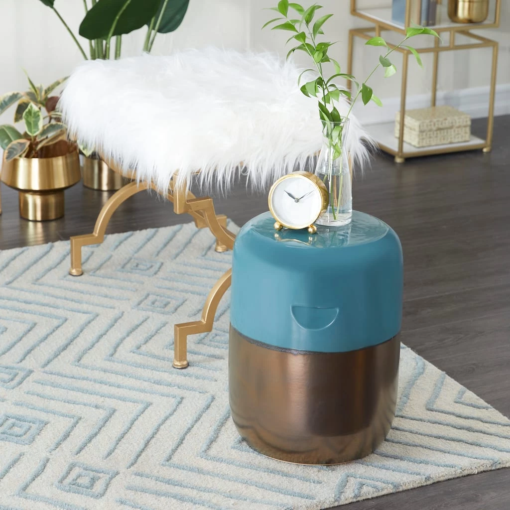 Budget π Blue Stoneware Contemporary Accent table 13" x 13" x 18" by Ivory and Iris βοΈ 6 Budget π Blue Stoneware Contemporary Accent table 13" x 13" x 18" by Ivory and Iris βοΈ - Image 6