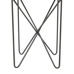 Best Sale ⌛ Brown Metal Rustic Accent Table 22" x 19" x 19" by Ivory and Iris 👏 -Cheap Ivory and Iris Store D612344S 4