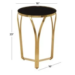Top 10 🧨 Gold Metal Contemporary Accent Table 23" x 16" x 16" by Ivory and Iris 🧨 -Cheap Ivory and Iris Store D612345S 6