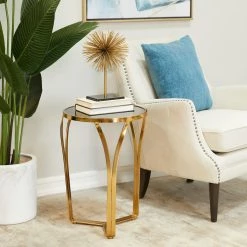 Top 10 🧨 Gold Metal Contemporary Accent Table 23" x 16" x 16" by Ivory and Iris 🧨 -Cheap Ivory and Iris Store D612345S 7