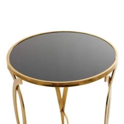 New ⌛ Black Metal Contemporary Accent Table 27" x 20" x 20" by Ivory and Iris ✨ -Cheap Ivory and Iris Store D612346S 3