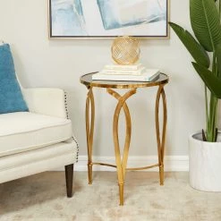 New ⌛ Black Metal Contemporary Accent Table 27" x 20" x 20" by Ivory and Iris ✨ -Cheap Ivory and Iris Store D612346S 7