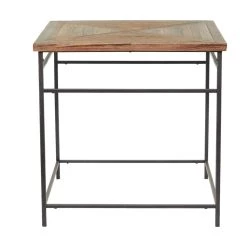 Best deal 😉 Brown Wood Rustic Accent Table 24" x 24" x 24" by Ivory and Iris ⭐ -Cheap Ivory and Iris Store D612349S 5