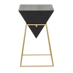 Outlet 😍 Black Wood Modern Accent Table 24" x 15" x 15" by Ivory and Iris ✔️