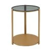 New 👏 Bronze Metal Contemporary Accent Table, 20" x 17" x 17" by Ivory and Iris 🌟