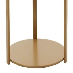 New 👏 Bronze Metal Contemporary Accent Table, 20" x 17" x 17" by Ivory and Iris 🌟 -Cheap Ivory and Iris Store D612353S 4