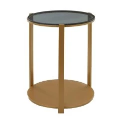 New 👏 Bronze Metal Contemporary Accent Table, 20" x 17" x 17" by Ivory and Iris 🌟 -Cheap Ivory and Iris Store D612353S 5