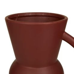 Best Sale ⌛ Set of 2" Maroon Stoneware Contemporary Vase 12" x 7" x 5" by Ivory and Iris 💯 -Cheap Ivory and Iris Store D612360S 5