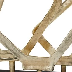 Best Pirce 🥰 Gold Aluminum Contemporary Sculpture, 22" x 18" x 6" by Ivory and Iris 👏 -Cheap Ivory and Iris Store D613778S 4