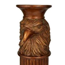 Promo 🤩 Bronze Polystone Traditional Pedestal Table, 24" x 7" x 9" by Ivory and Iris ⭐ -Cheap Ivory and Iris Store D614004S 4