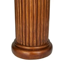 Promo 🤩 Bronze Polystone Traditional Pedestal Table, 24" x 7" x 9" by Ivory and Iris ⭐ -Cheap Ivory and Iris Store D614004S 5
