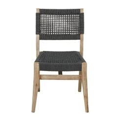 Budget π Dark Grey Wood Contemporary Outdoor Dining Chair 33" x 18" x 19" by Ivory and Iris π₯°