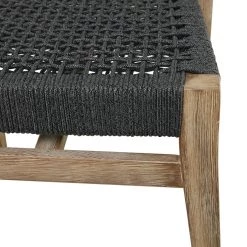 Budget 😉 Dark Grey Wood Contemporary Outdoor Dining Chair 33" x 18" x 19" by Ivory and Iris 🥰 -Cheap Ivory and Iris Store D614807S 4