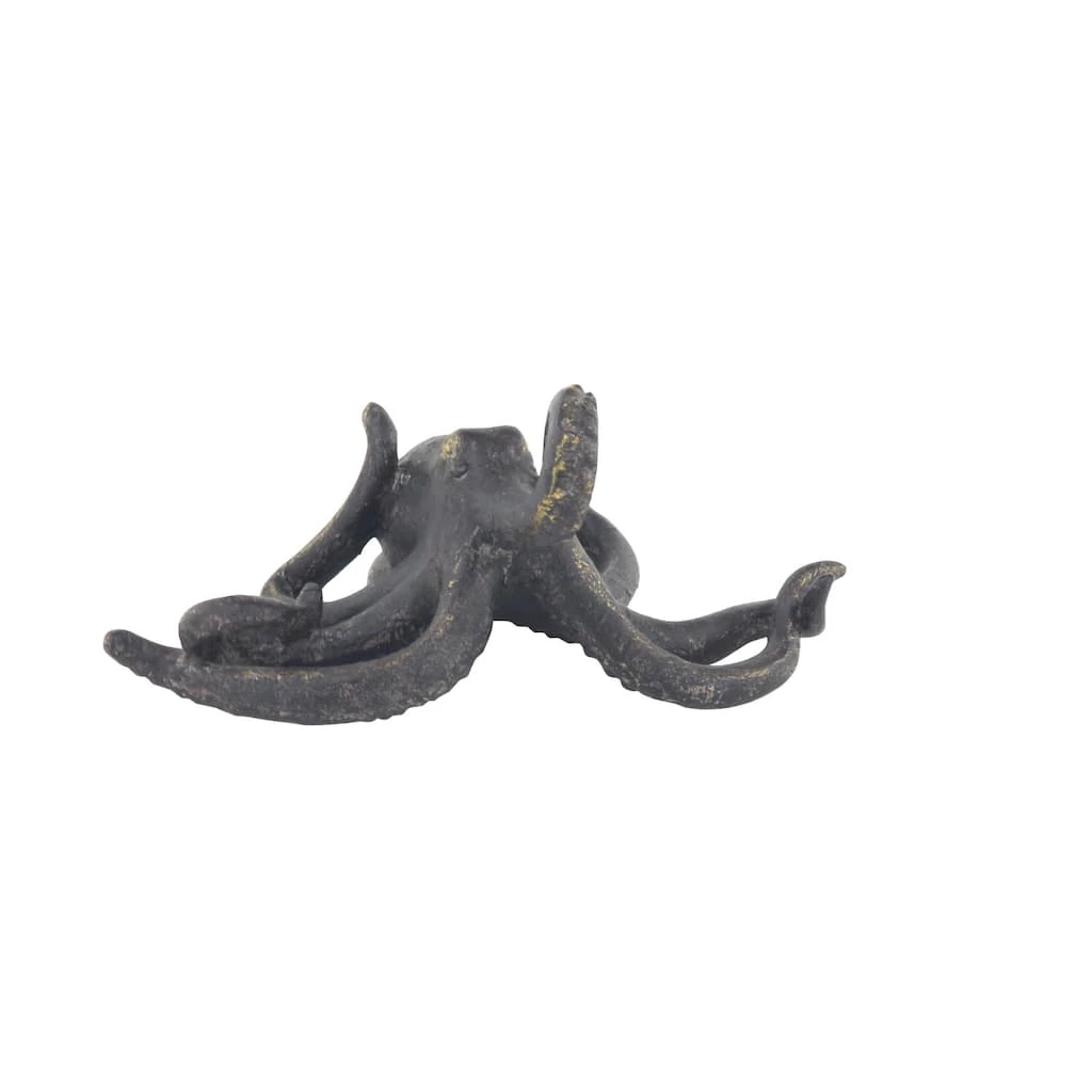 Best Sale π Black Polystone Coastal Sculpture, Octopus 5" x 11" x 7" by Ivory and Iris β 2 Best Sale π Black Polystone Coastal Sculpture, Octopus 5" x 11" x 7" by Ivory and Iris β - Image 2