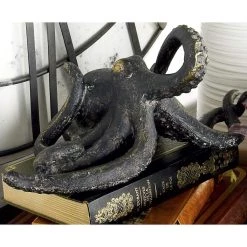 Best Sale π Black Polystone Coastal Sculpture, Octopus 5" x 11" x 7" by Ivory and Iris β 15 Best Sale π Black Polystone Coastal Sculpture, Octopus 5" x 11" x 7" by Ivory and Iris β -Cheap Ivory and Iris Store D615246S 8