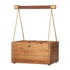 Cheapest 🎉 Light Brown Metal Modern Farmhouse Standing Wine Rack 16" x 12" x 8" by Ivory and Iris 🛒