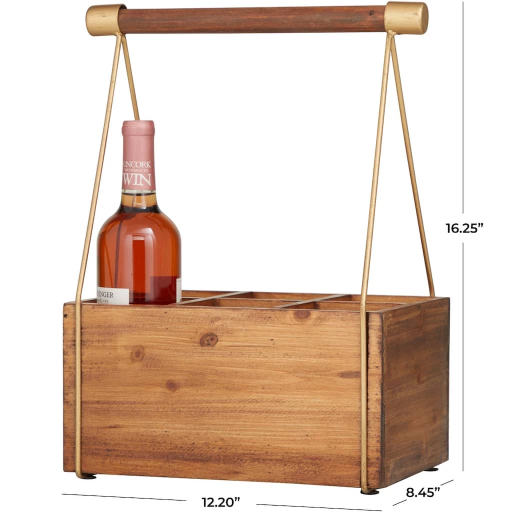 Cheapest π Light Brown Metal Modern Farmhouse Standing Wine Rack 16" x 12" x 8" by Ivory and Iris π 6 Cheapest π Light Brown Metal Modern Farmhouse Standing Wine Rack 16" x 12" x 8" by Ivory and Iris π - Image 6
