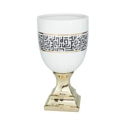 Budget β¨ Gold Dolomite Glam Vase, 15" x 8" x 8" by Ivory and Iris π§¨