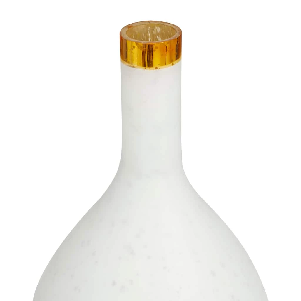 Best Sale π Set of 3" White Glass Glam Vases, 13" x 8" x 8" by Ivory and Iris β 3 Best Sale π Set of 3" White Glass Glam Vases, 13" x 8" x 8" by Ivory and Iris β - Image 3