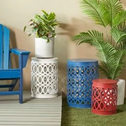 Best Sale 🥰 Multi Colored Metal Coastal Accent Table, Set of 3" Set of 3" 23", 19", 15" by Ivory and Iris 👍 -Cheap Ivory and Iris Store D615576S 7