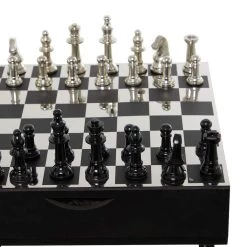 Best Sale 🥰 Black Aluminum Contemporary Accent Table 27" x 17" x 17" by Ivory and Iris ⭐ -Cheap Ivory and Iris Store D615577S 4