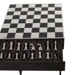 Best Sale 🥰 Black Aluminum Contemporary Accent Table 27" x 17" x 17" by Ivory and Iris ⭐ -Cheap Ivory and Iris Store D615577S 6