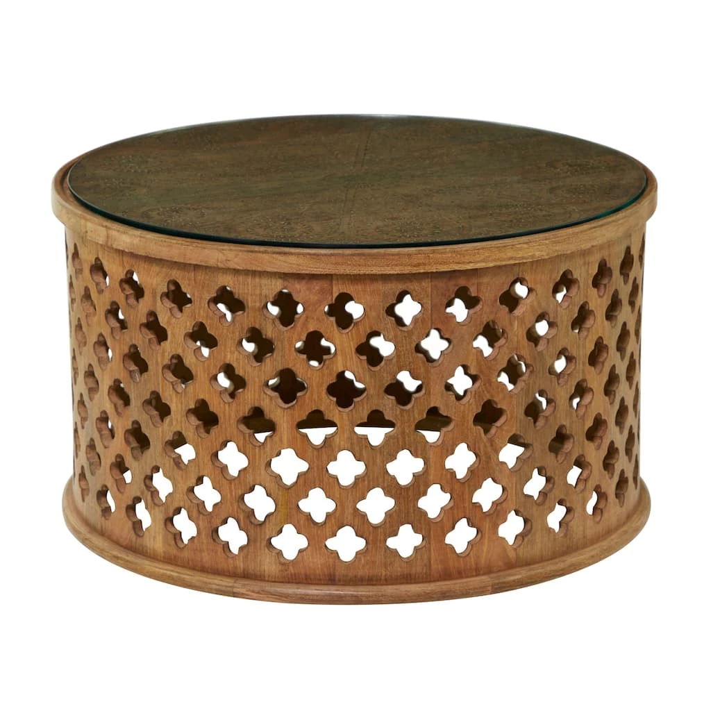 New π Brown Wood Rustic Coffee Table 18" x 32" x 32" by Ivory and Iris π 1 New π Brown Wood Rustic Coffee Table 18" x 32" x 32" by Ivory and Iris π