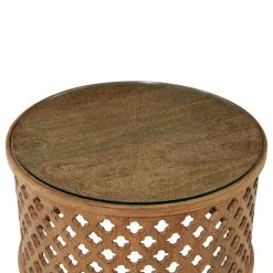 New π Brown Wood Rustic Coffee Table 18" x 32" x 32" by Ivory and Iris π 9 New π Brown Wood Rustic Coffee Table 18" x 32" x 32" by Ivory and Iris π -Cheap Ivory and Iris Store D615582S 3