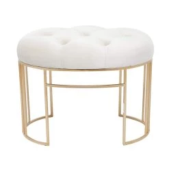 Best Pirce 🤩 Gold Metal Glam Bench, 19" x 24" x 17" by Ivory and Iris ⭐