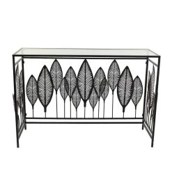 New ❤️ Black Metal Contemporary Console Table, 30" x 44" x 16" by Ivory and Iris 🧨 -Cheap Ivory and Iris Store D615595S 6