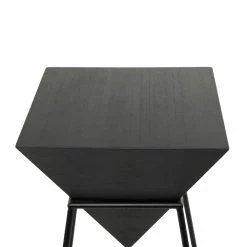 Cheap 🔥 Black Metal Modern Accent Table, 24" x 20" x 17" by Ivory and Iris 🤩 -Cheap Ivory and Iris Store D615599S 3