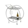 Wholesale 👍 Silver Metal Contemporary Bar Cart, 31" x 28" x 14" by Ivory and Iris ❤️