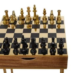 Promo ✨ Gold Aluminum Contemporary Accent Table 27" x 17" x 17" by Ivory and Iris ✔️ -Cheap Ivory and Iris Store D615609S 4