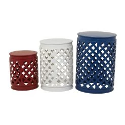 Outlet π Multi Colored Metal Coastal Accent Table, Set of 3" Set of 3" 23", 19", 15" by Ivory and Iris π 11 Outlet π Multi Colored Metal Coastal Accent Table, Set of 3" Set of 3" 23", 19", 15" by Ivory and Iris π -Cheap Ivory and Iris Store D615615S 5