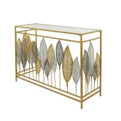 Wholesale π Gold Metal Contemporary Console Table, 30" x 44" x 16" by Ivory and Iris π