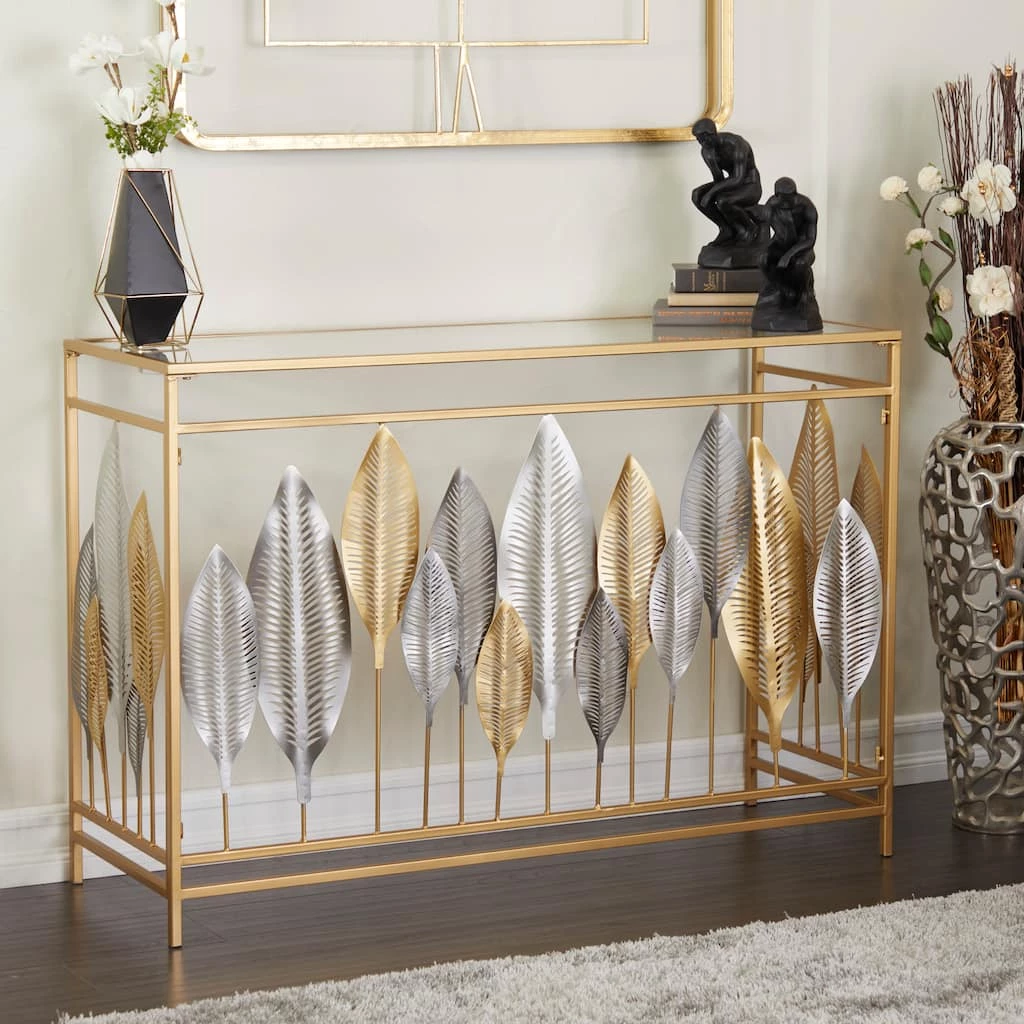 Wholesale π Gold Metal Contemporary Console Table, 30" x 44" x 16" by Ivory and Iris π 8 Wholesale π Gold Metal Contemporary Console Table, 30" x 44" x 16" by Ivory and Iris π - Image 8
