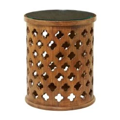 Cheap 😀 Brown Wood Rustic Accent Table 22" x 18" x 18" by Ivory and Iris ❤️