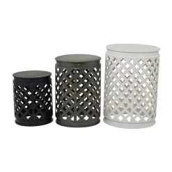 Flash Sale 🔔 Multi Colored Metal Contemporary Accent Table, Set of 3" Set of 3" 23", 19", 15" by Ivory and Iris 👍 -Cheap Ivory and Iris Store D615624S 5