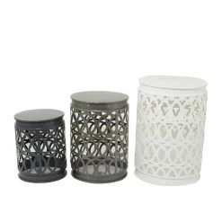 Cheapest 🥰 Multi Colored Metal Contemporary Accent Table, Set of 3" Set of 3" 23", 19", 15" by Ivory and Iris 🛒 -Cheap Ivory and Iris Store D615633S 6