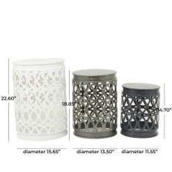 Cheapest 🥰 Multi Colored Metal Contemporary Accent Table, Set of 3" Set of 3" 23", 19", 15" by Ivory and Iris 🛒 -Cheap Ivory and Iris Store D615633S 7