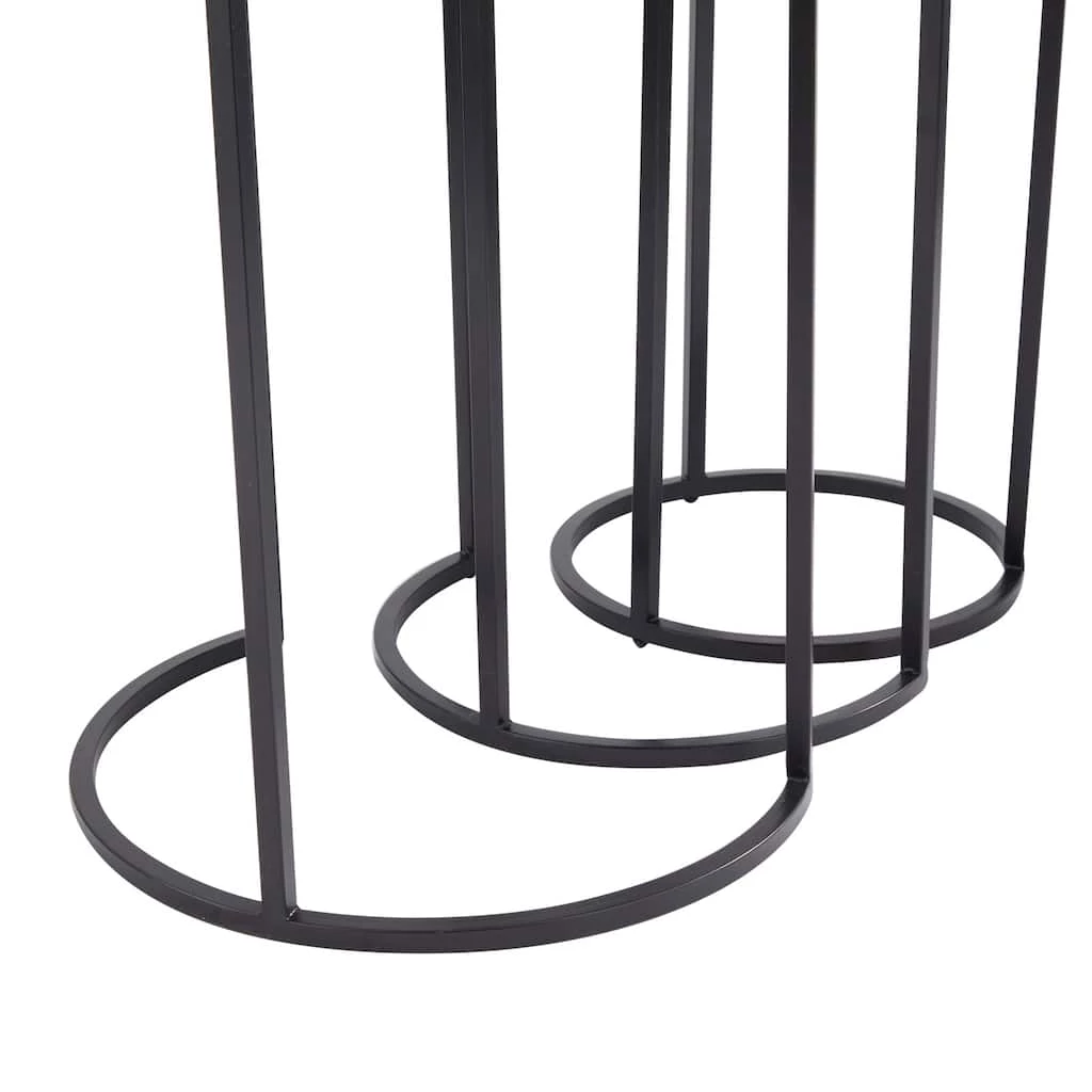 Coupon π Set of 3" Black Aluminum Transitional Accent Table, 15" x 15" x 15" by Ivory and Iris β¨ 4 Coupon π Set of 3" Black Aluminum Transitional Accent Table, 15" x 15" x 15" by Ivory and Iris β¨ - Image 4