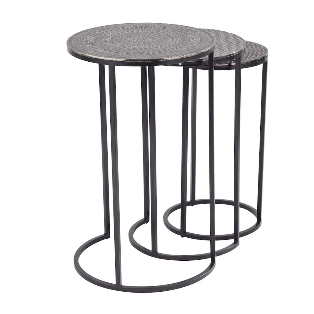 Coupon π Set of 3" Black Aluminum Transitional Accent Table, 15" x 15" x 15" by Ivory and Iris β¨ 8 Coupon π Set of 3" Black Aluminum Transitional Accent Table, 15" x 15" x 15" by Ivory and Iris β¨ - Image 8
