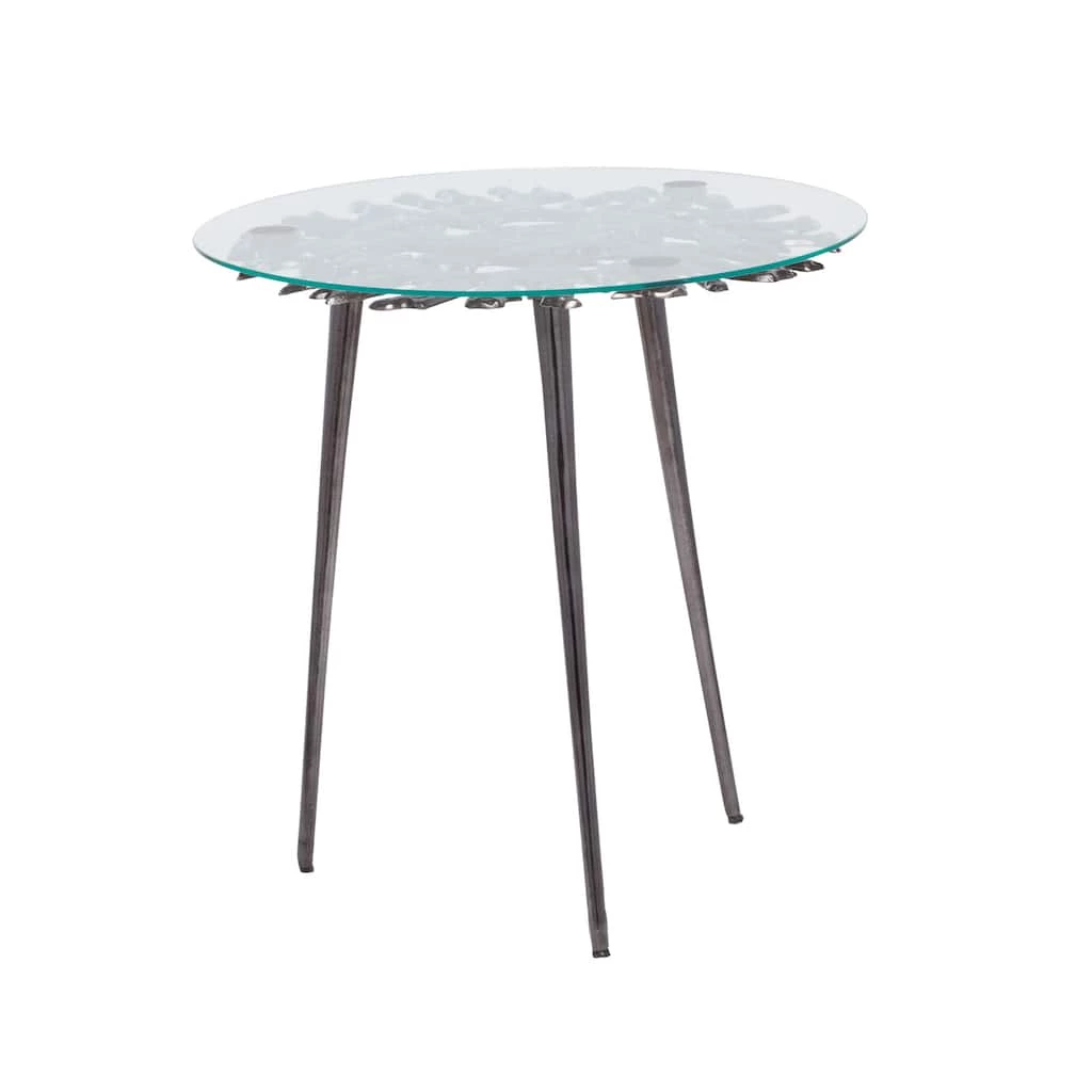 Best reviews of π Black Aluminum Modern Accent Table, 22" x 22" x 22" by Ivory and Iris π 2 Best reviews of π Black Aluminum Modern Accent Table, 22" x 22" x 22" by Ivory and Iris π - Image 2