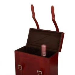 Deals ⭐ Red Modern Wine Holder, 9" x 5" x 16" by Ivory and Iris 👍 -Cheap Ivory and Iris Store D616348S 3