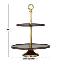 Best Sale π Brown Coastal Tiered Server, 14" x 14" x 18" by Ivory and Iris π 10 Best Sale π Brown Coastal Tiered Server, 14" x 14" x 18" by Ivory and Iris π -Cheap Ivory and Iris Store D616353S 5