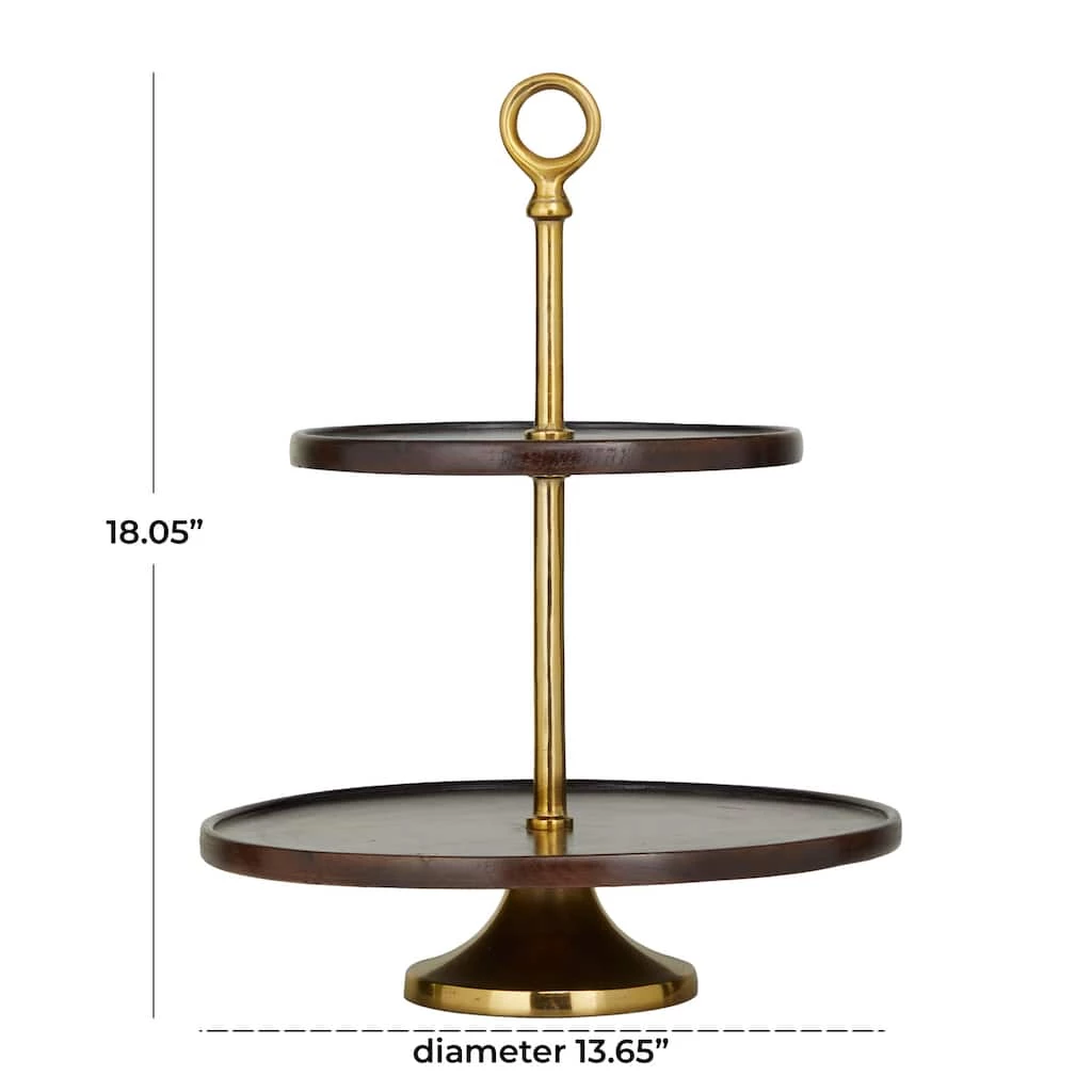 Best Sale π Brown Coastal Tiered Server, 14" x 14" x 18" by Ivory and Iris π 5 Best Sale π Brown Coastal Tiered Server, 14" x 14" x 18" by Ivory and Iris π - Image 5